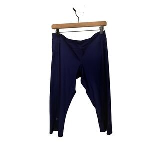 Under Armour HeatGear Compression Leggings Womens XL Royal Blue Capri Crop Pants